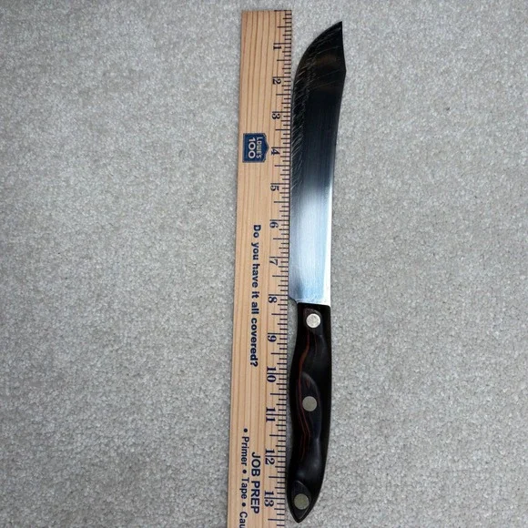 Cutco 1022 Butcher Knife 8 Inch Blade Classic Brown Woodgrain Handle USA ASIS - Picture 5 of 6